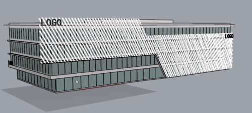 SketchUp façade shading screen study